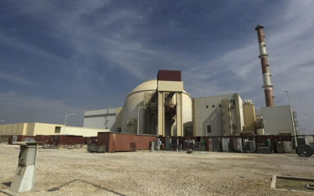 Quang cảnh nhà mày điện hạt nhân Bushehr của Iran.